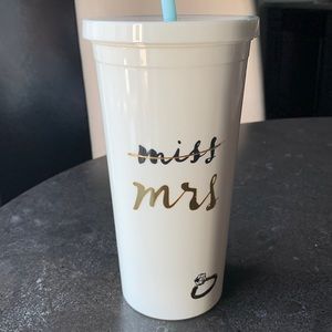 Kate Spade Miss to Mrs. Tumbler With Straw